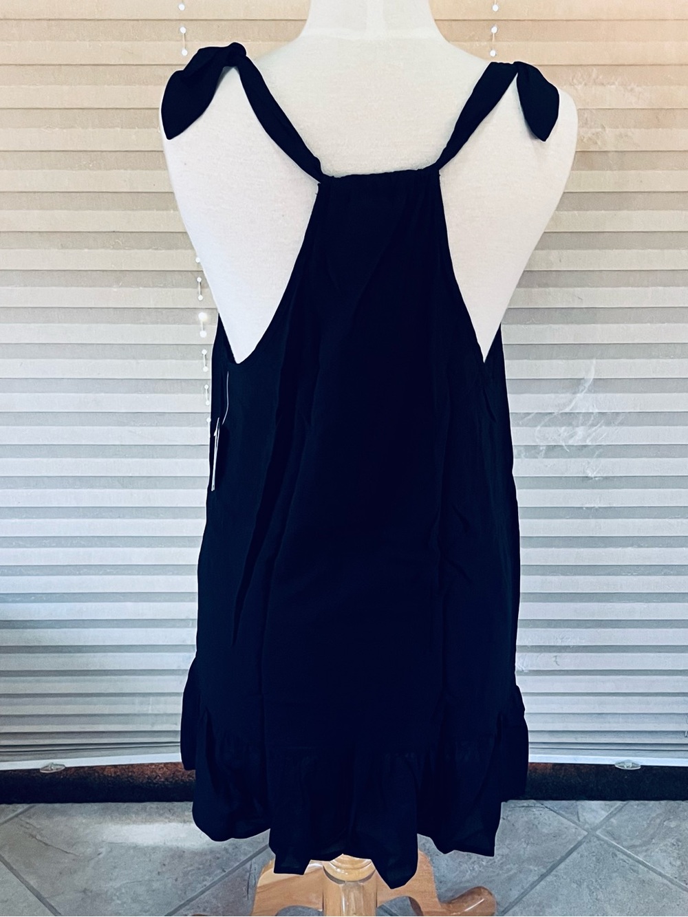 Chelsea28 Black Tie-Shoulder Swim Coverup